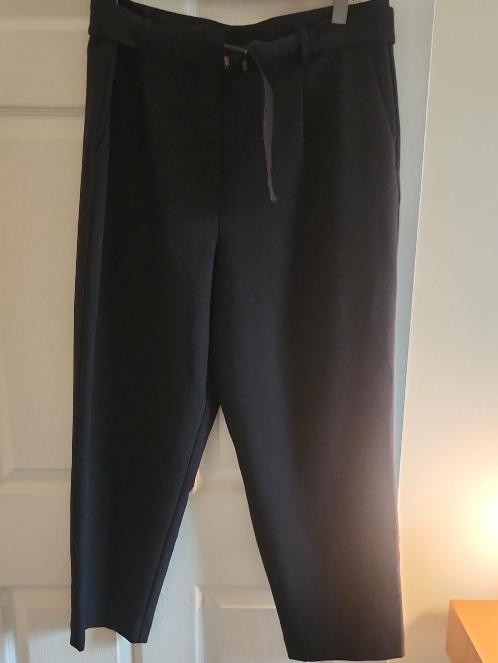 Ann Taylor Ankle Black Pants With Belt